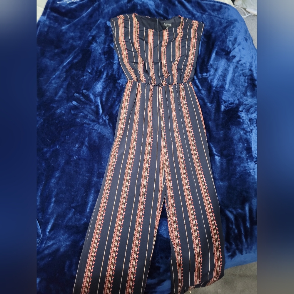 Jumpsuit wide leg pants navy blue Size 4